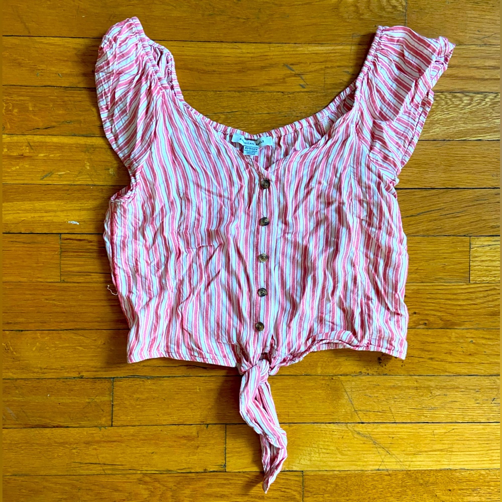 AE Tie Front Top